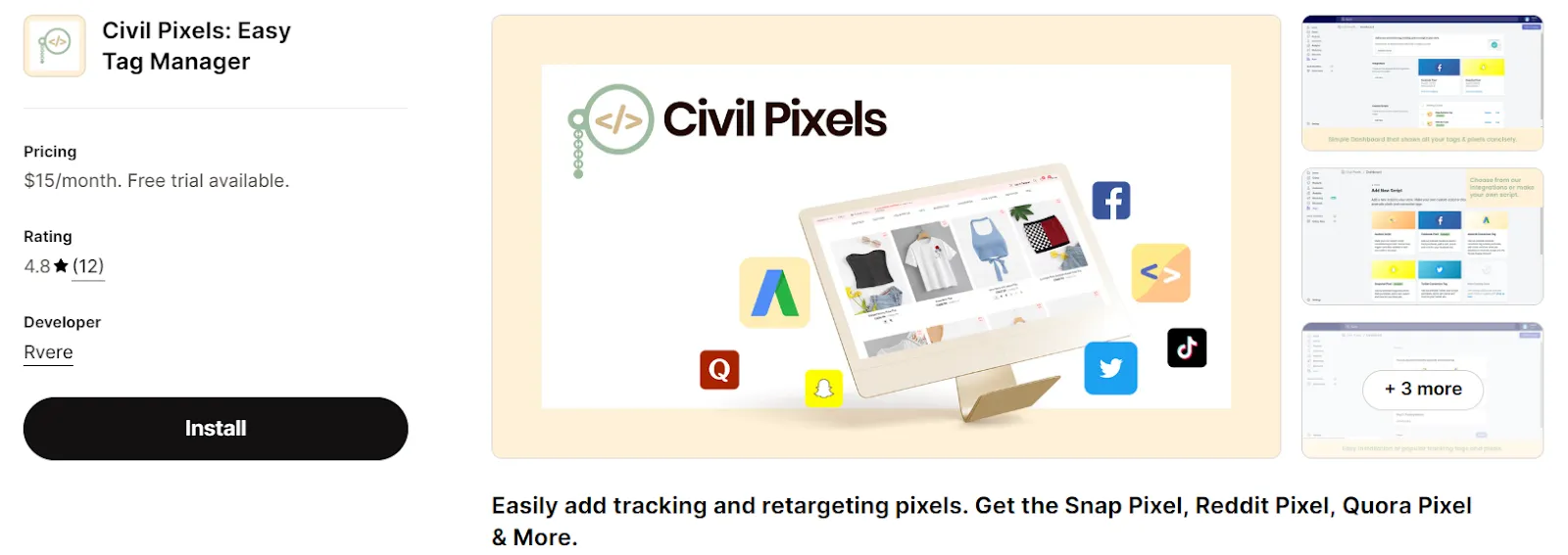 Civil Pixels: Easy Tag Manager